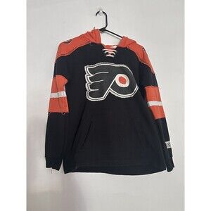 Vintage Distressed Philadelphia Flyers CCM Reebok Hooded Sweatshirt Youth MEDIUM